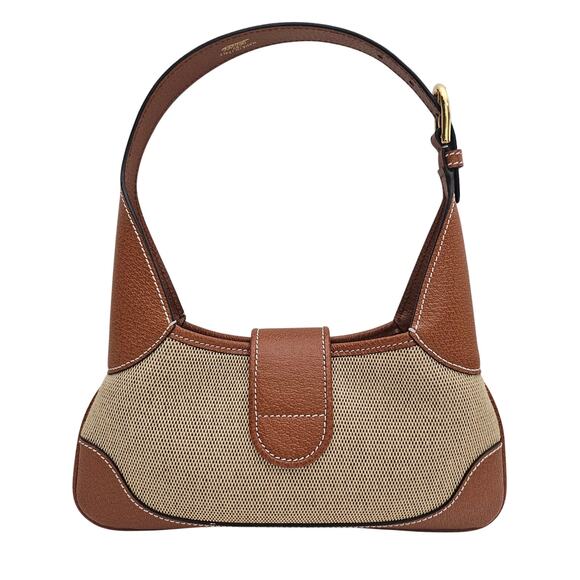 Gucci Aphrodite Small Canvas and Leather Brown Shoulder Bag - Picture 2 of 9